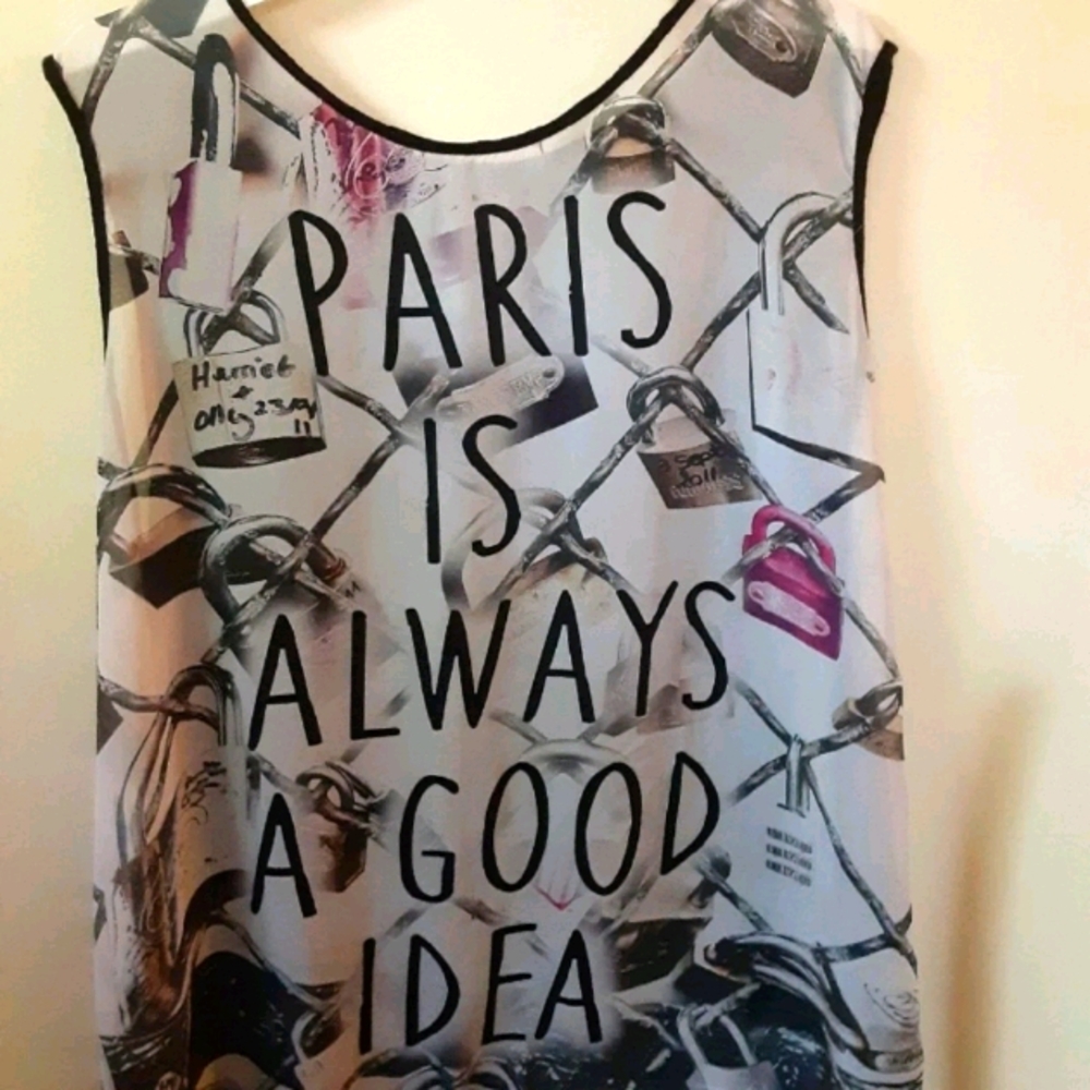 Paris graphic tank top
